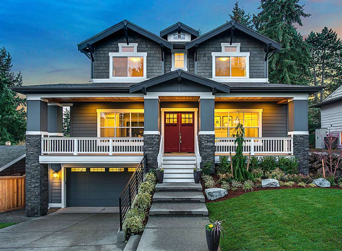 TwoStory 5 Bedroom CraftsmanStyle Home with Large Front Porch (Floor