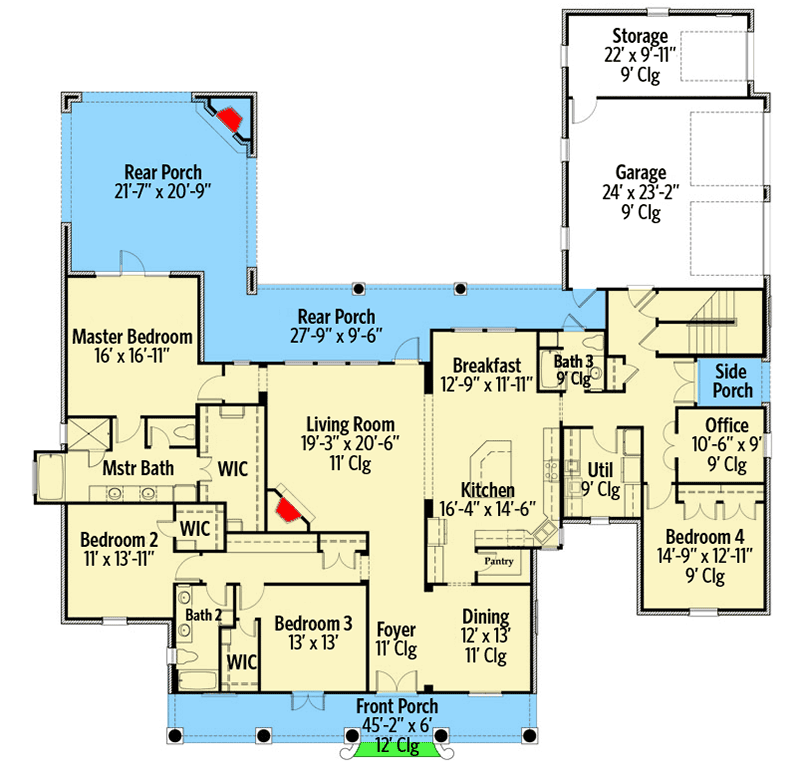 Southern Traditional House Plan With Large Bonus Room 860014MCD