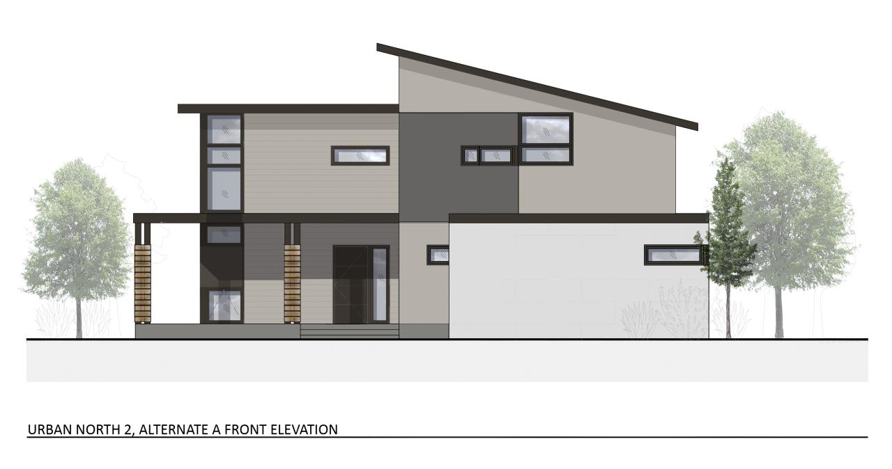 55+ Modern House Plan Elevation