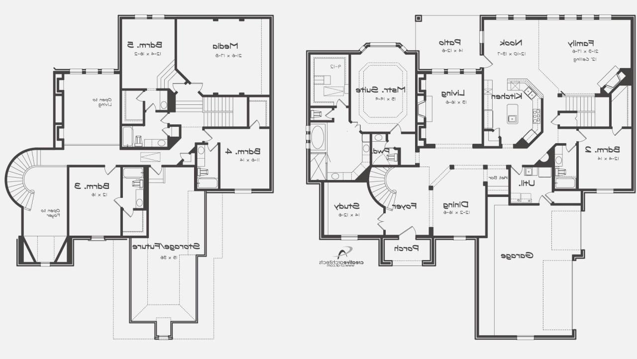 5 Bedroom Floor Plans Two Story Flooring Images