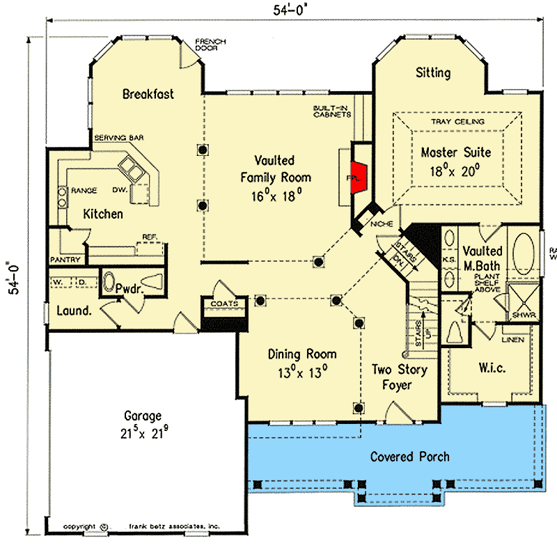 Plan 710204BTZ 3Bed Home Plan with 2Story Foyer House