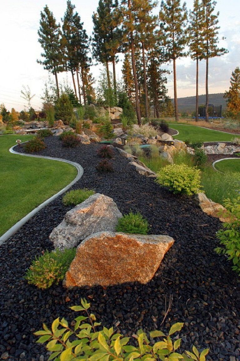 Landscape Designs Reference Famous Yard Landscaping Ideas With Rocks References - House Floor Plans