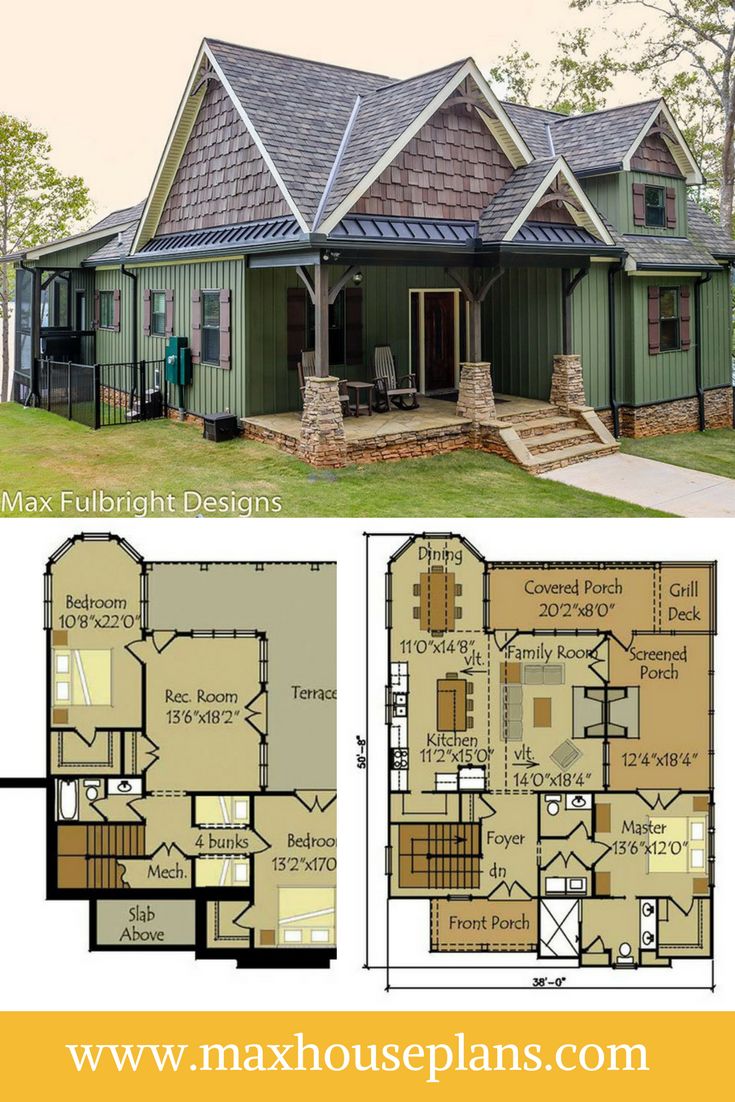 Lake House Floor Plans With Walkout Basement Cottage Mediterranean