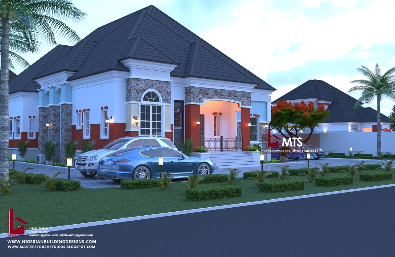5 BEDROOM BUNGALOW (RF 5008) NIGERIAN BUILDING DESIGNS