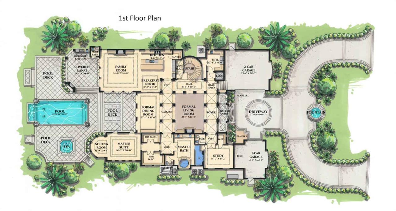Mansion Two Story 5 Bedroom House Plans Ingersolberg