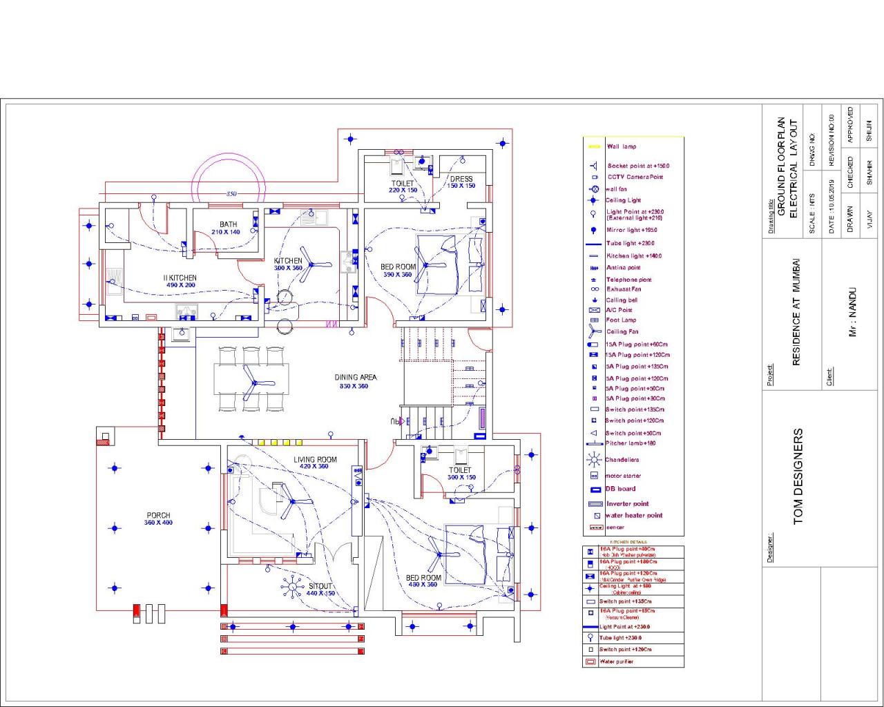 RESIDENTIAL ELECTRICAL LAYOUT CAD Files, DWG files, Plans and Details