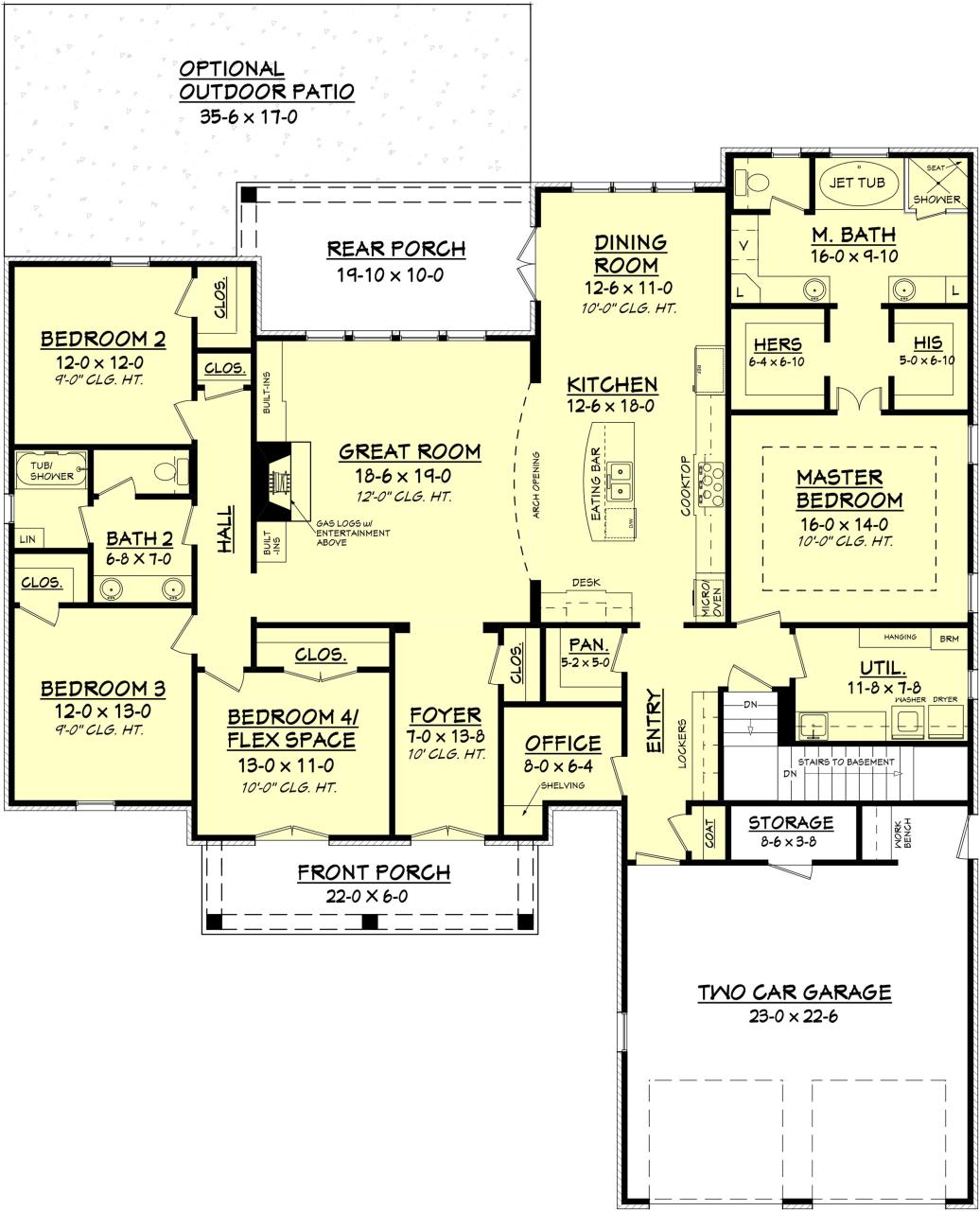 2400 Sq Foot Ranch House Plans homeplan.cloud