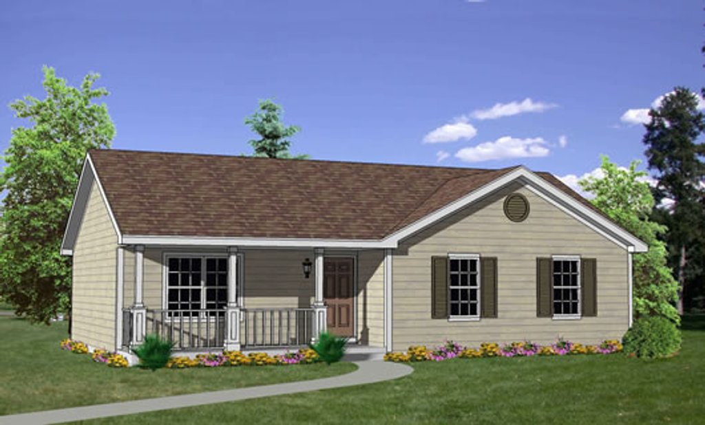 Ranch Style House Plan 3 Beds 2 Baths 1200 Sq/Ft Plan 116242
