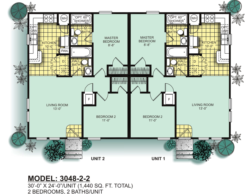 Modular Duplexes Oak Creek Homes Modular floor plans, Floor plans