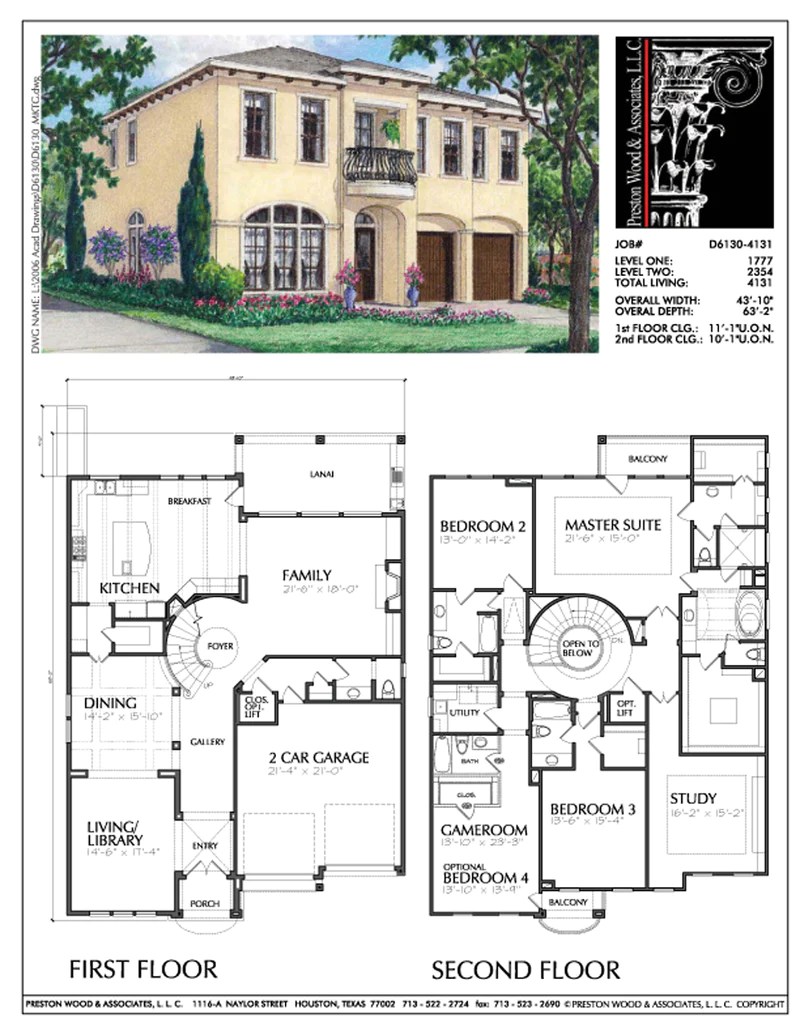 2 Story House Plan, Residential Floor Plans, Family Home Blueprints, D