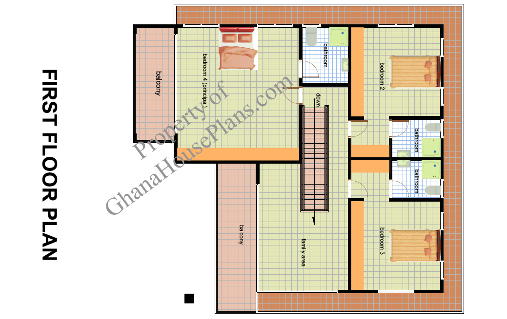 3 Bedroom Single Storey Family House in Ghana, Created by Ghana Homes Group