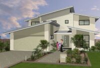Double story skillion roof Facade house, Skillion roof, House roof