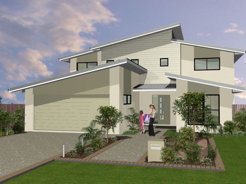 Double story skillion roof Facade house, Skillion roof, House roof
