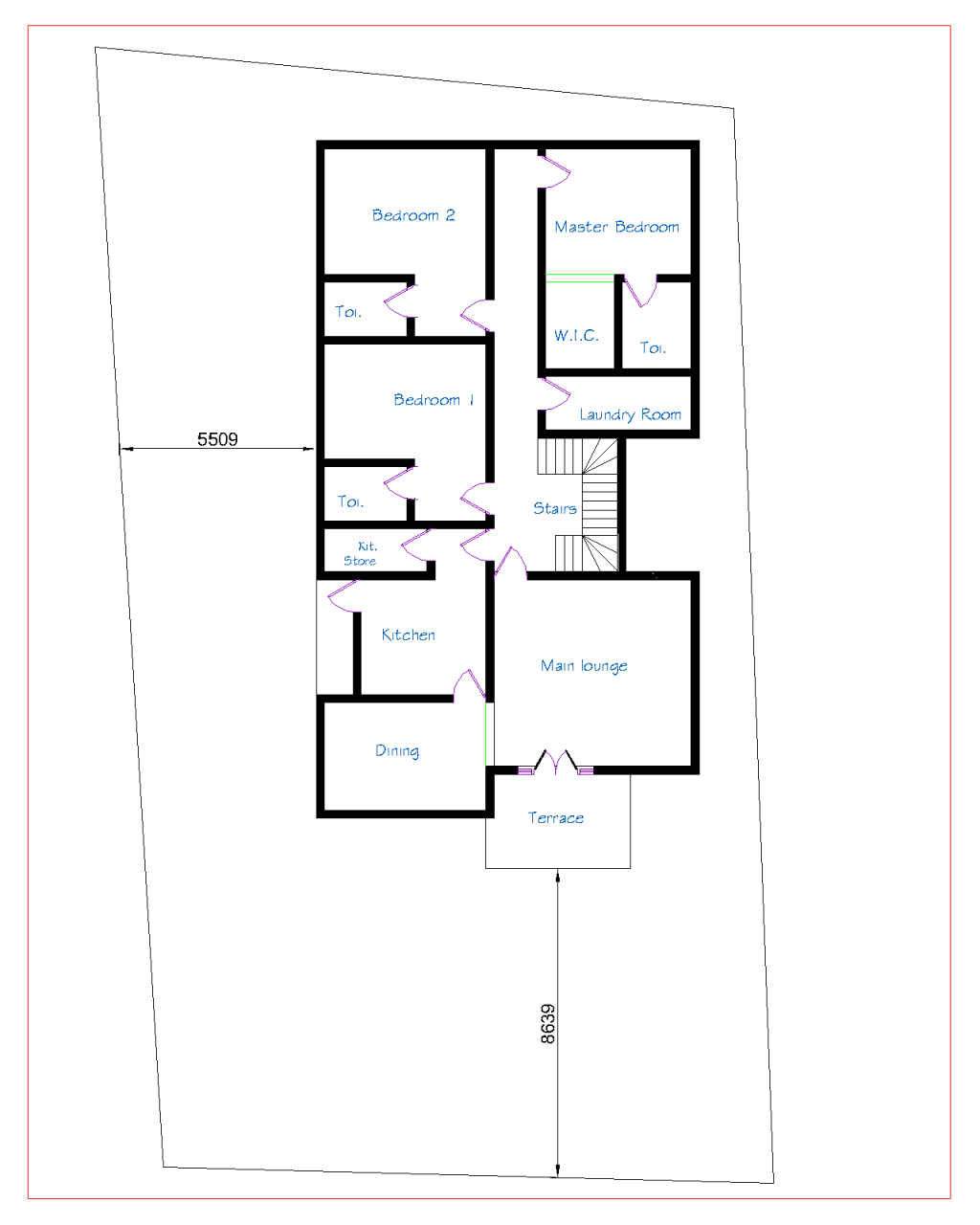 3 Bedroom Floor Plan With Dimensions In Nigeria