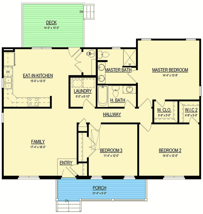 Exclusive 3Bed Ranch Home Plan with Two Master Bath Layouts 83600CRW