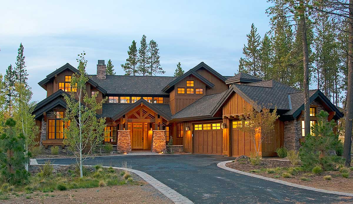 Mountain Luxury With Bridge Balcony 54204HU Architectural Designs