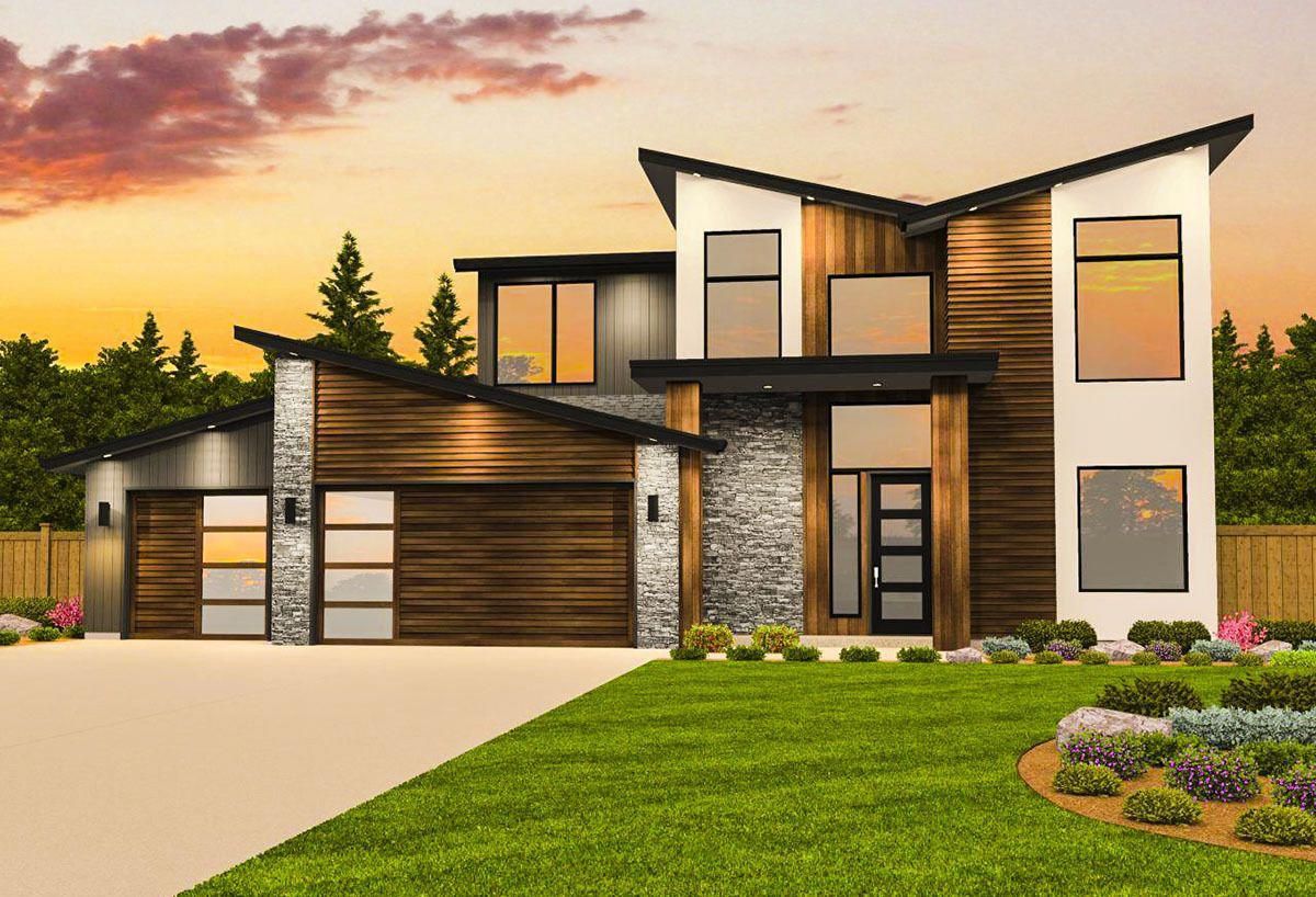 Contemporary House Plan with Casita 85182MS Architectural Designs