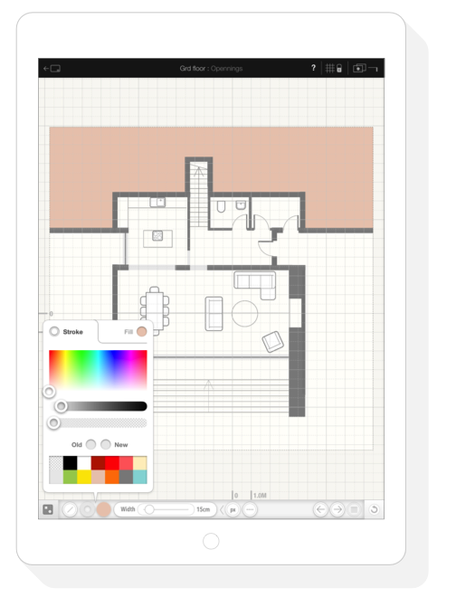 Archisketch ipad app App, Ground floor plan, Tech gear