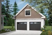 Traditional twocar garage with bonus room Garage plans detached