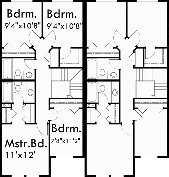4 Bedroom Duplex House Plans