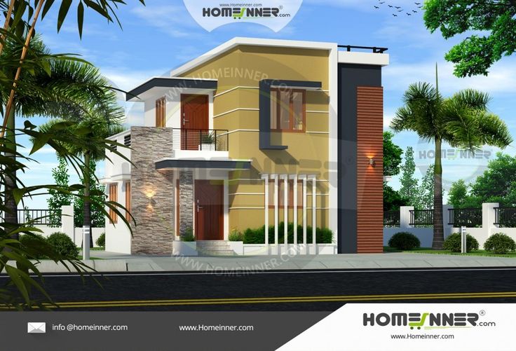 1000 sq ft 3BHK Two Story Home Design Small house design, Unique