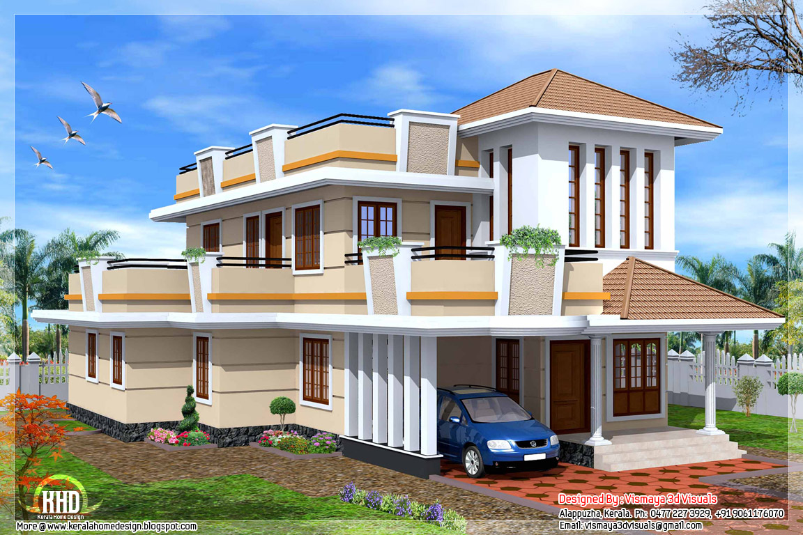 3D Double Storey House Plans