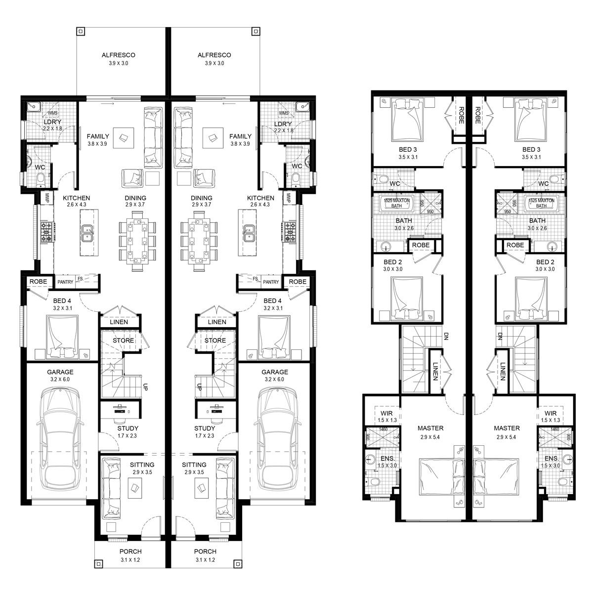 Pin by Beatr[ce Bempong on Duplex Floor Plans Duplex floor plans