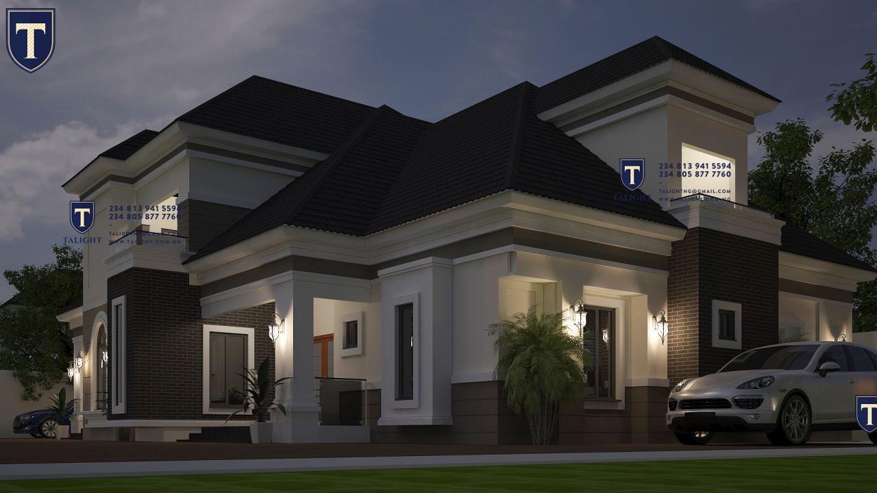 Five Bedroom Bungalow Plan In Nigeria Bungalow design, Architecture