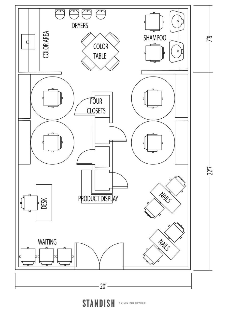 5 Amazing Salon Floor Plan Designs Beauty salon design, Salon floor