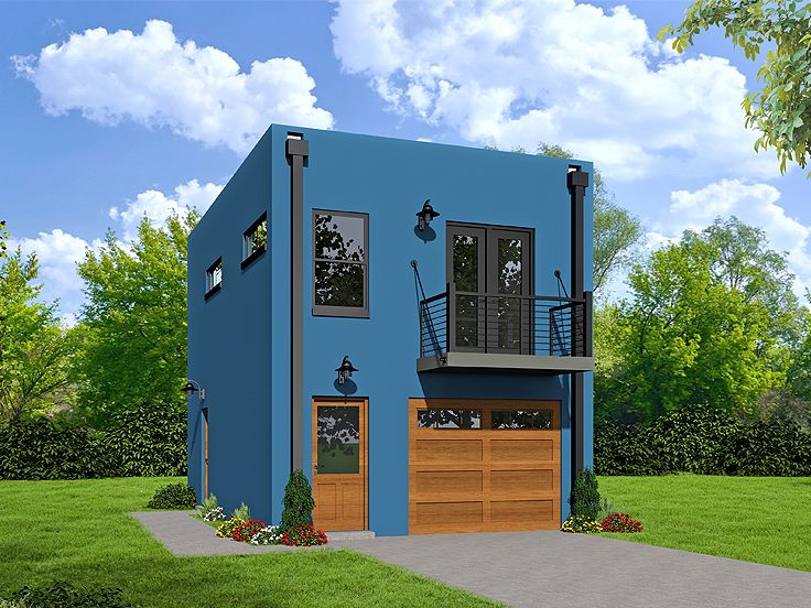 Garage Apartment Plans Modern Apartment with 1Car Garage 062G0083