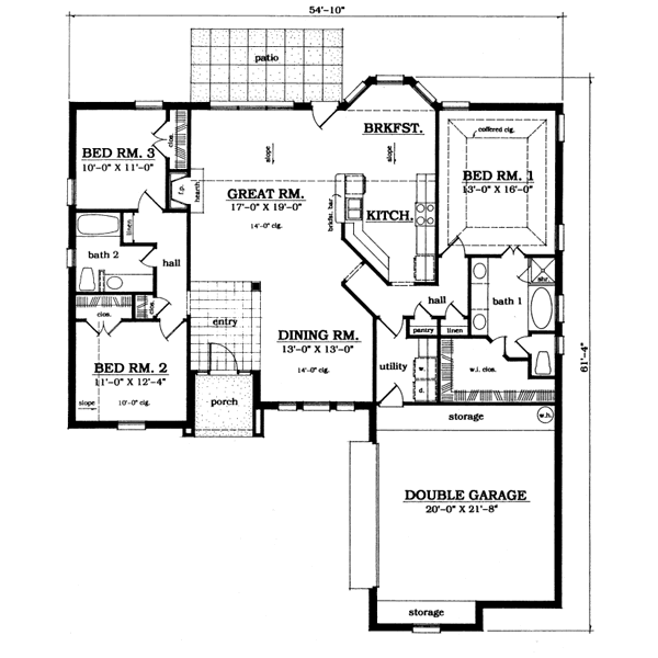House 6039 Blueprint details, floor plans