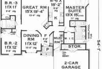 European Style House Plan 3 Beds 2 Baths 1540 Sq/Ft Plan 3127