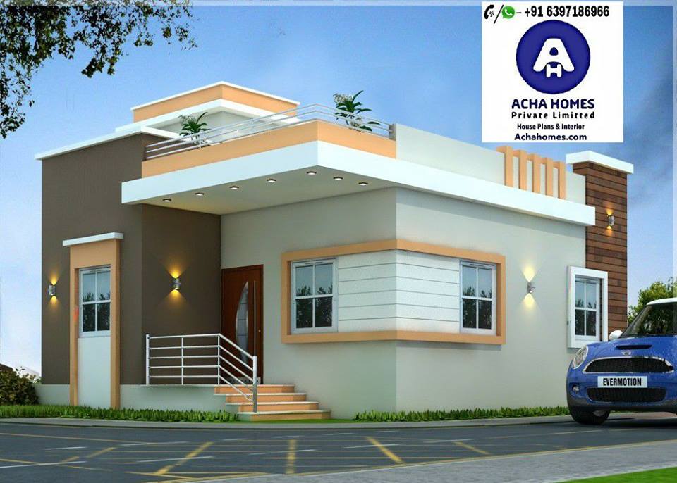 List of 800 Square feet 2 BHK Modern Home Design Acha Homes