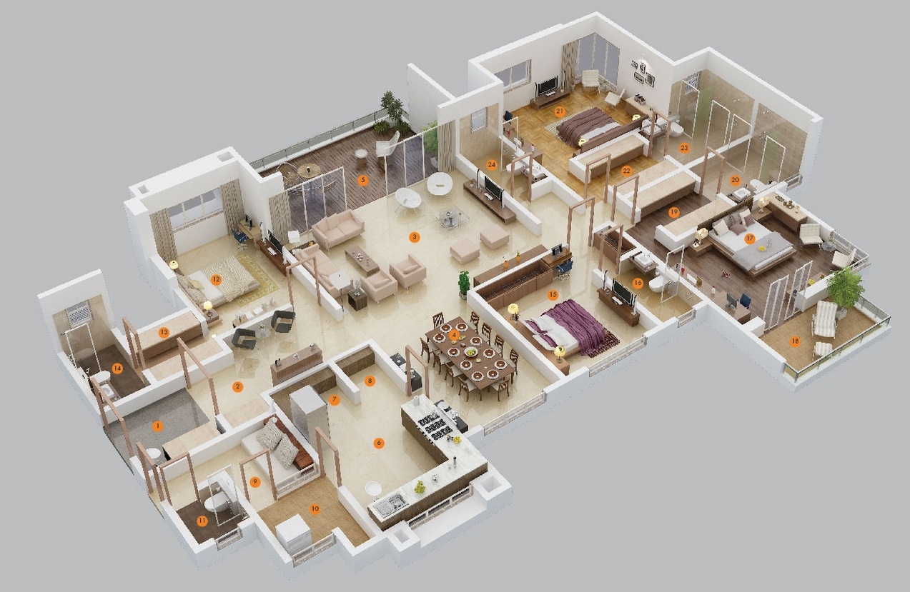 19+ 4 Bedroom House Plans Free Background Interior Home Design
