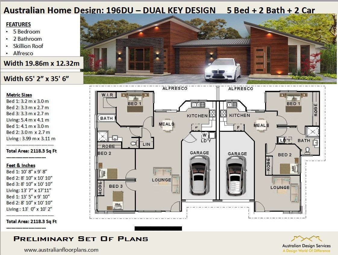 Duplex Best Selling house plans 2 Family House Plan Etsy Duplex