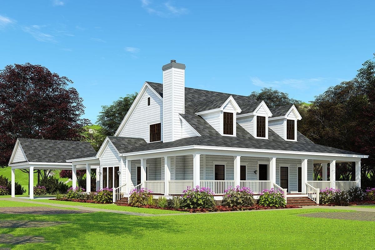 Plan 5921ND Country Home Plan With Wonderful WrapAround Porch in 2021