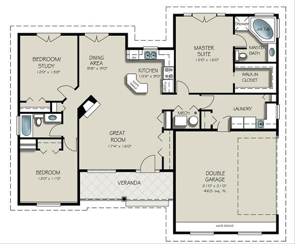 Craftsman Style House Plan 3 Beds 2 Baths 1550 Sq/Ft Plan 4275