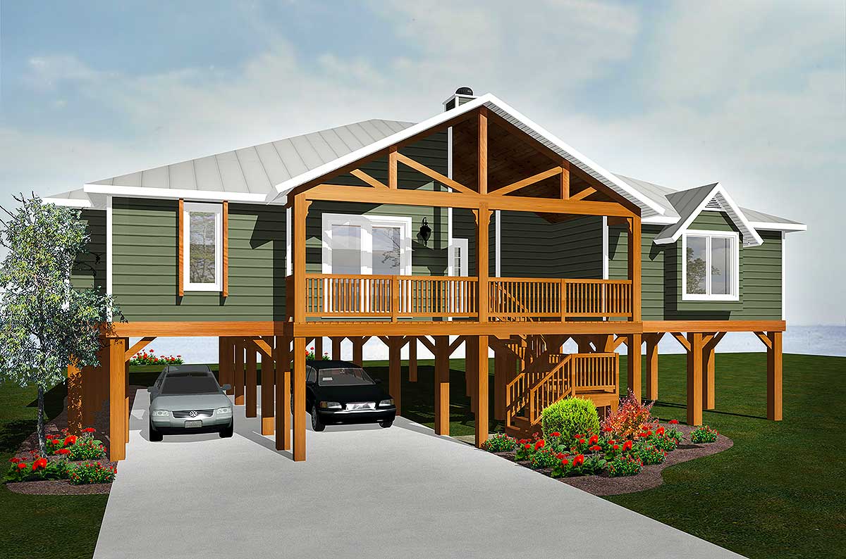 Elevated Living 3481VL Architectural Designs House Plans