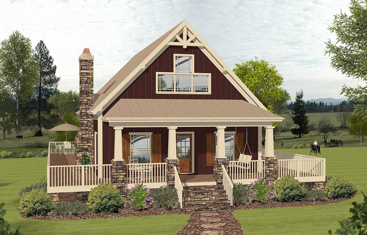2Story Cottage with 2Story Great Room 20135GA Architectural