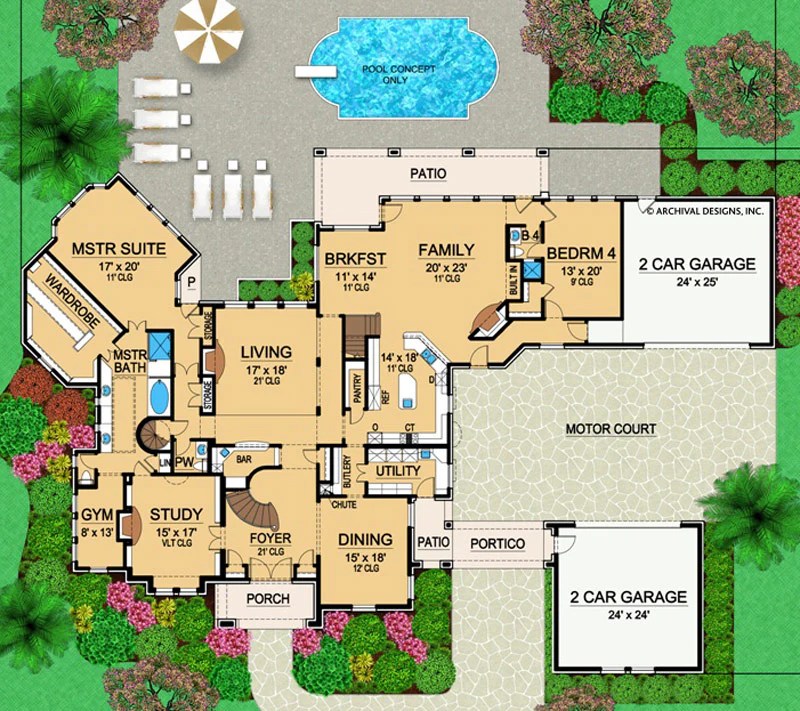 Concept Family Mansion Plans