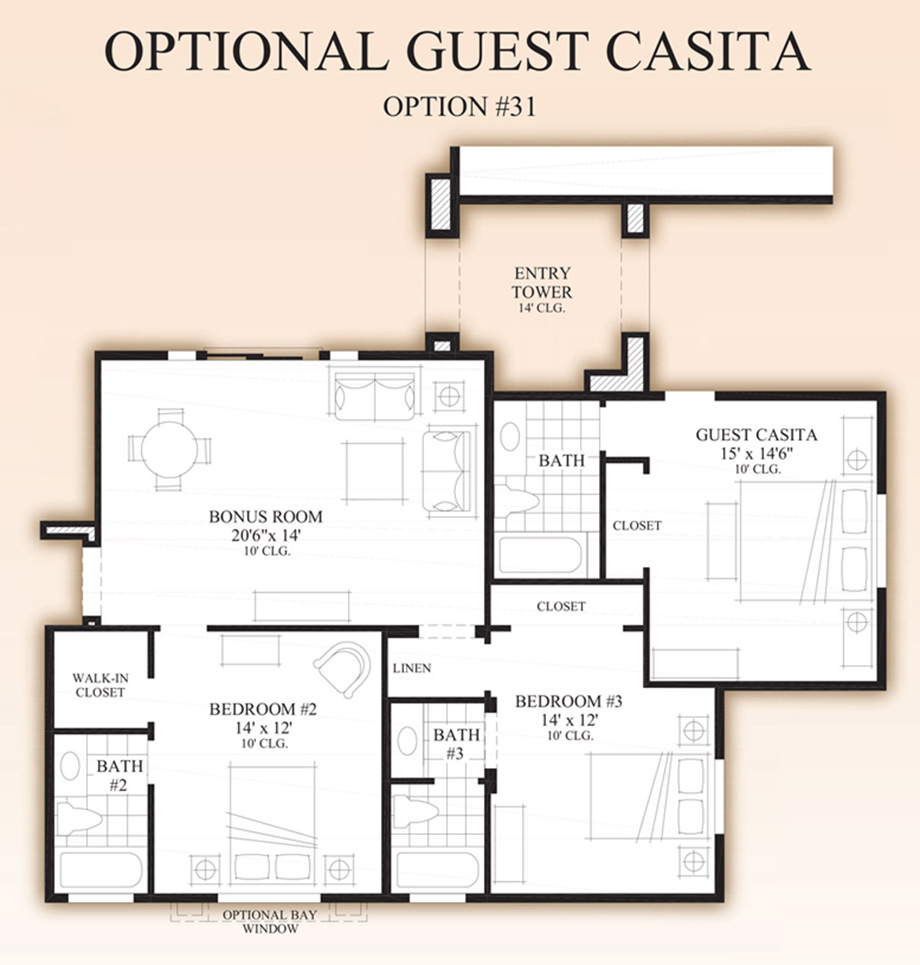 Optional Guest Casita Floor Plan