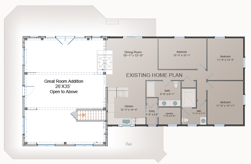 WATERVIEW GREATROOM ADDITION American Post & Beam Homes Modern