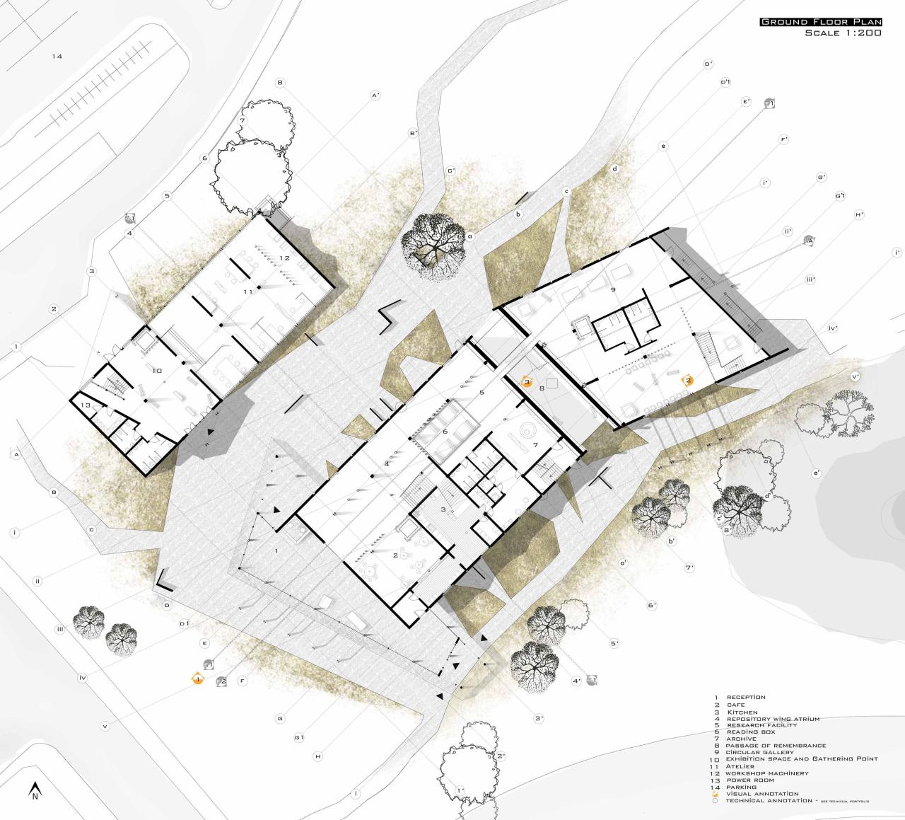 Architecture site plan, Architecture presentation, Architecture drawing