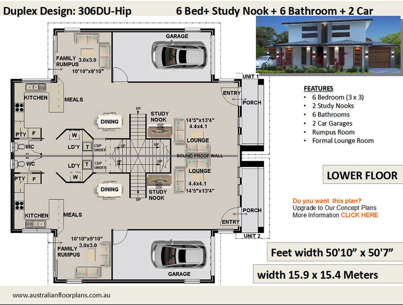 Buy Floor Plans Online Here Duplex House Plans Distinctive Etsy