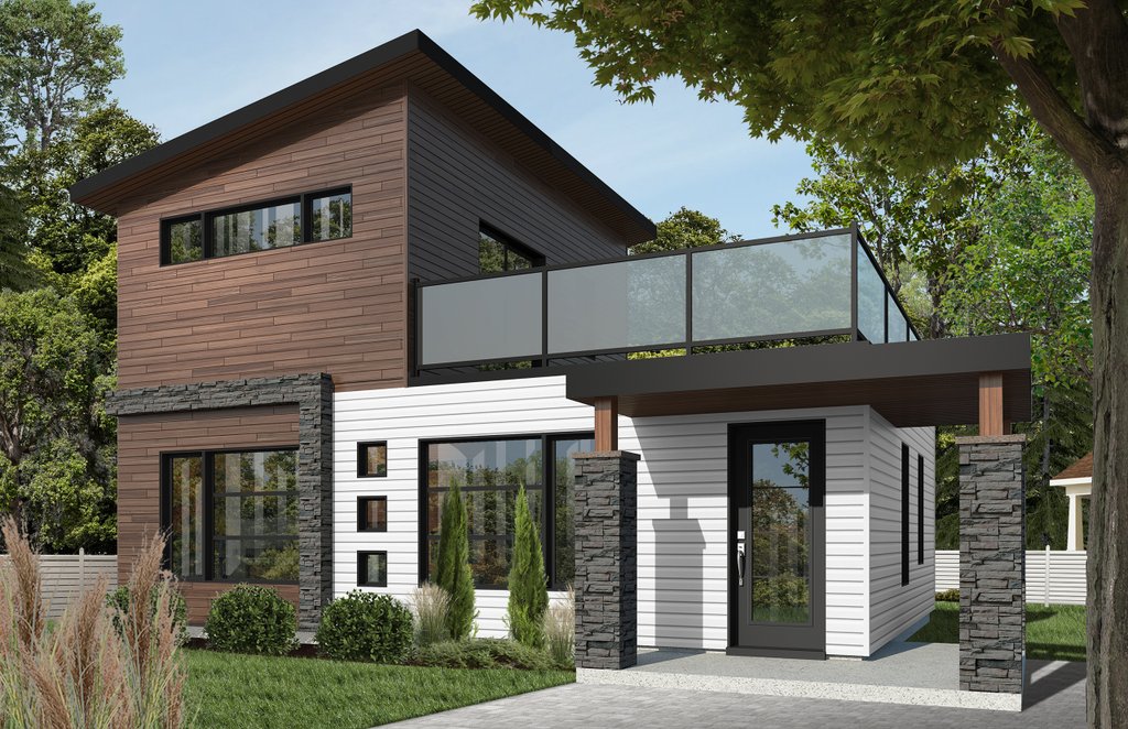 Contemporary Style House Plan 2 Beds 2 Baths 924 Sq/Ft Plan 232297