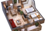 25 Two Bedroom House/Apartment Floor Plans
