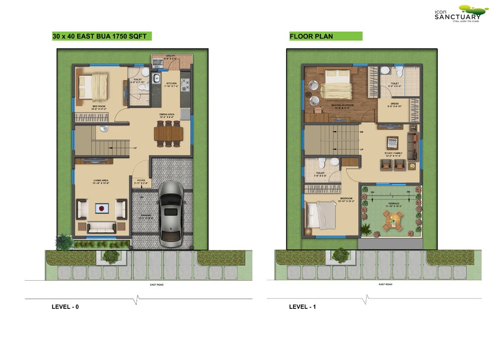 Duplex House Plans 30x40 East Facing HOUSEMI
