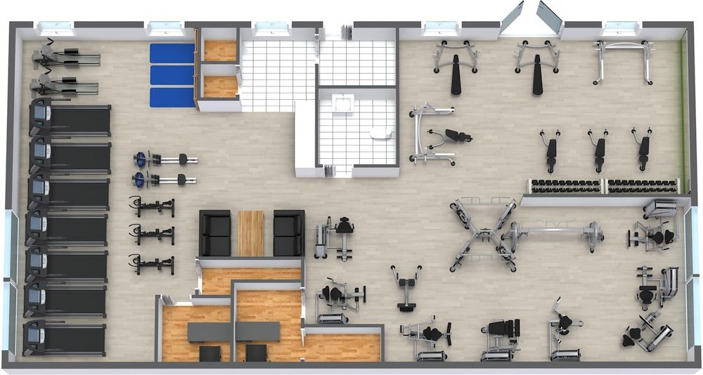 Gym Floor Plan Gym architecture, Gym design interior, Gym interior