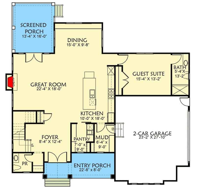 Open Concept Modern 2 Story House Floor Plans Dengan Santai