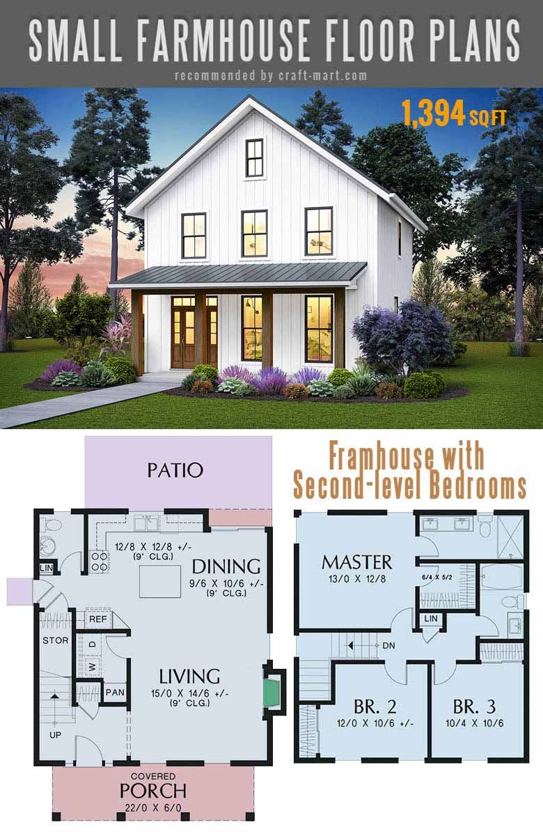 Bedrooms upstairs Simple farmhouse plans, Modern farmhouse plans
